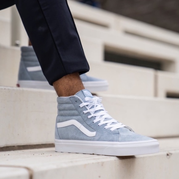 VANS Sk8-Hi Suede Blue Fog Shoes - Picture 4 of 11